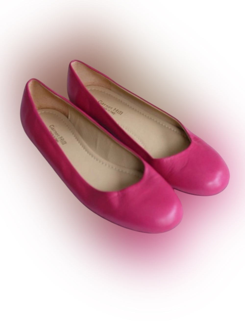 Garnet Hill Women's Pink Leather Ballet Flats balletcore dainty feminine chic‎